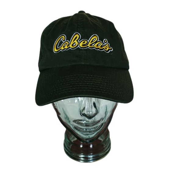 CABELA'S Hunter Green Baseball Cap Six Panel Hat Style With Brim Adjustable Back - Picture 2 of 6